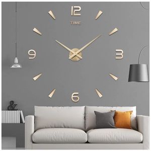 3D DIY Wall Clock Kit Decor Sticker Mirror